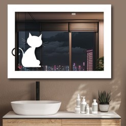 Kitten LED spiegel