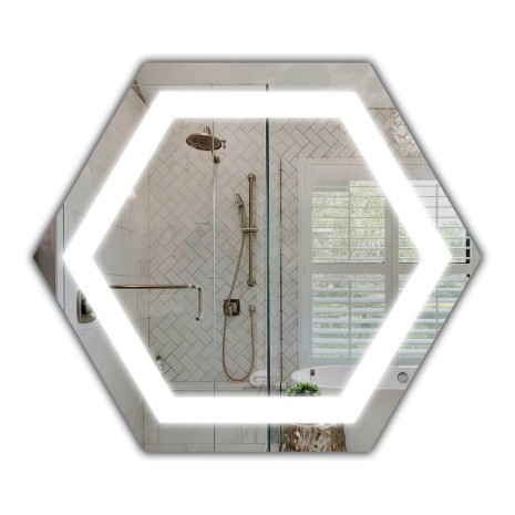 Hexagon H LED LED spiegel
