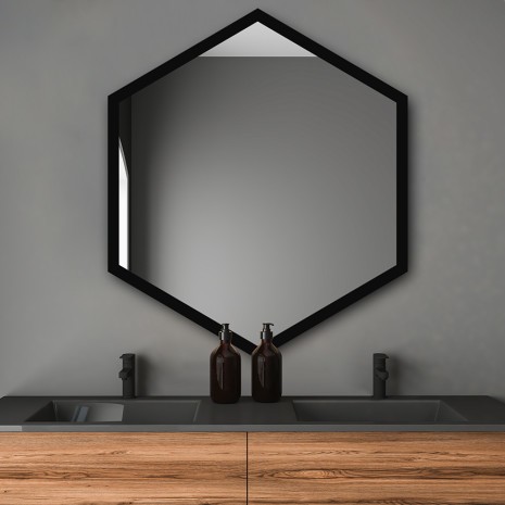 Hexagon Alu Black spiegel