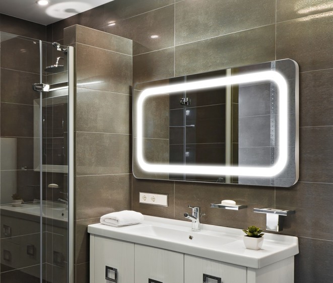 Loretta RVS LED spiegel - Foto 3 Loretta RVS LED spiegel - Foto 3