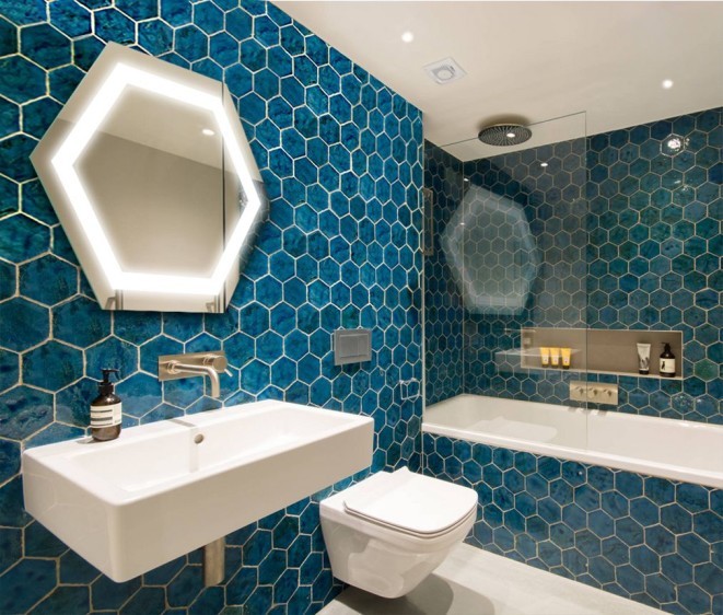 Hexagon H LED LED spiegel - Foto 4