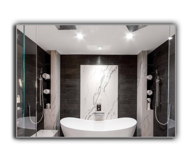 alu 008 60x80 LED spiegel - Foto 2