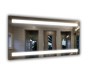 Natalina 80x76 verwarmingselement + witte contourverlichting + ingebouwde spiegel 5X + klok - Foto 1