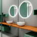 Shape 01 80x80 LED spiegel - Foto 4
