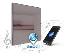Spiegel met audio speakers alu 008 + Bluetooth